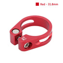 Mountain Bike Seatpost Clamp CNC Road Bicycle Seat Tube Clip (Red 31.8mm) Newly