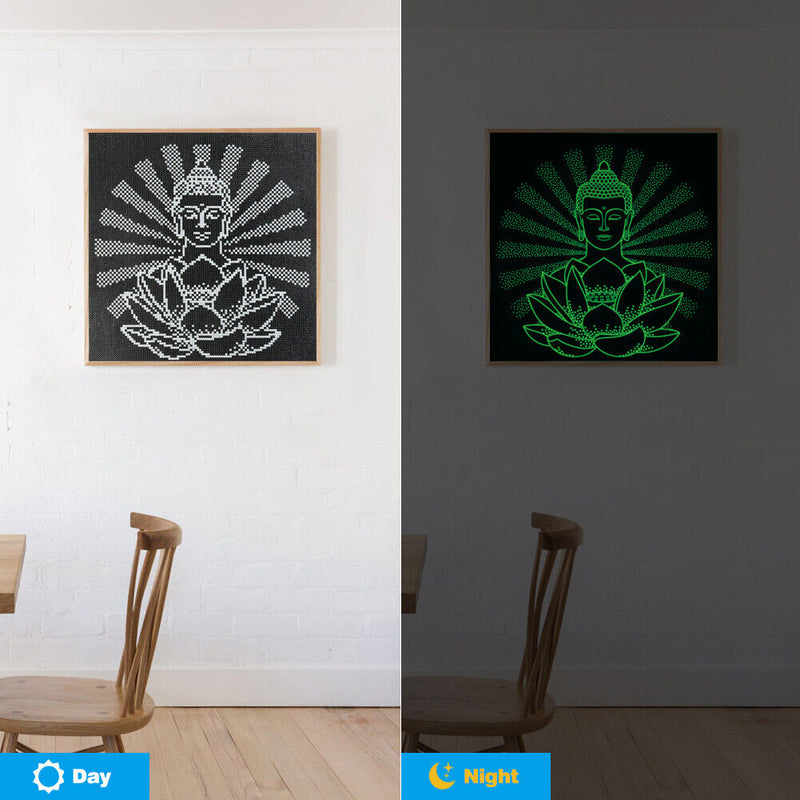 Luminous 5D DIY Diamond Painting Full Drill Buddha Embroidery Mosaic Craft Kit