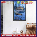 5D DIY Diamond Painting Crescent Lake House Kits Full Square Drill Wall Decor
