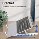 Foldable Holder Adjustable Tablet Stand Bracket for Laptop Phone (White) Newly