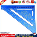 7 inch Angle Ruler Metric Measuring Ruler Woodworking Try Square (Blue) Newly