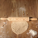 Easter Day Embossing Wood Rolling Pin for DIY Baking Cookies (Butterfly)