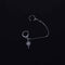 Earring Eardrop Dangler Tassel Chain Long Ear Clips Six-Pointed Star Diamonds