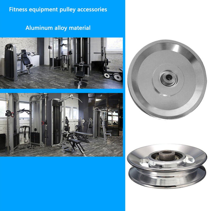 Aluminium Alloy Bearing Pulley Wheel Fitness Gym Equipment Replace (110mm) Newly