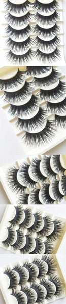 Cross Makeup Handmade Cosmetic Thick Black Long Extension False Eyelashes