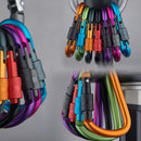 1PC Outdoor Clip Aluminum EDC Tool D-Ring Carabiner Karabiner Snap Hook