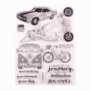Transportation Train Car Transparent Clear Rubber Stamp S7S6 Scrapbooking L1H5