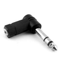 6.35mm Male to 3.5mm Female Right Angle Stereo Audio Adapter 90 Degree Connector
