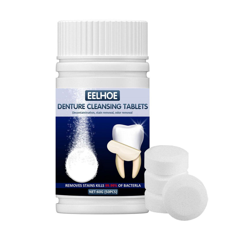 Denture Cleansing Tablets Orthodontic Retainer Mouth Guard Brace Sterilizing_