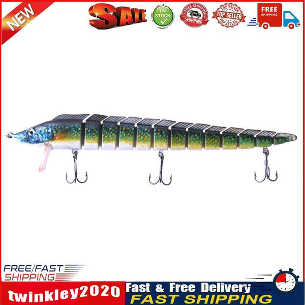 23cm 46g Simulation Fishing Lures Artificial Wobbler 13 Segments Bait (C) Newly
