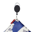 Mini Square Double-Sided Golf Ball Cleaning Towel w/ Carabiner Camo (Blue) Newly