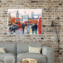 London Street Painting Full Cross Stitch 11CT Cotton Thread Embroidery Packs