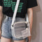Women PVC Jelly Transparent Mini Shoulder Bag Girl Zipper Messenger Handbag