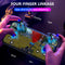 #A 4 Finger Game Controller Shooting Trigger Joystick Buttons for PUBG Mobile