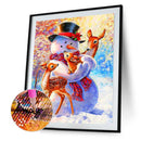 Diamond Painting Snowman Deer Full Round Drill Picture of Rhinestone DIY Dr