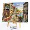 Frameless Oil Paint By Numbers Street Scene DIY Canvas Picture Craft Kit