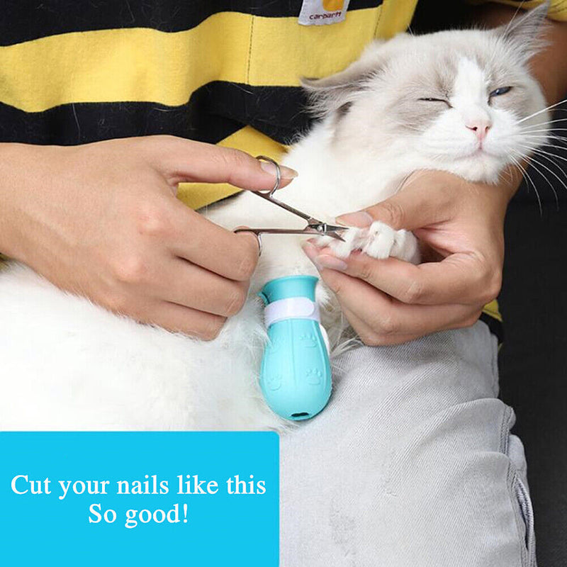 4x Anti Bite Bath Washing Cat Claw Cover Cut Nails Foot Cover Pet Paw Prote