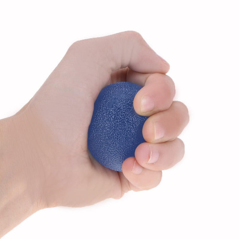 Hand Grip Muscle Power Train Jelly Fitness Finger Exerciser Ball(Blue)