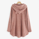 Sherpa Hood Wearable Blanket Ultra Soft Comfy Wrap Sleeved Throw Blanket Robe