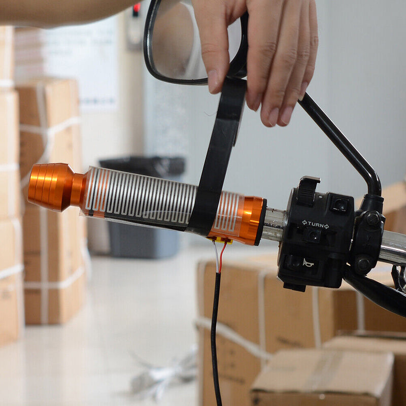 CS-054B1 12V Motorcycle Handlebar Electric Heated Grip Pad Kit Hand Warmer Newly