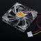 LED Light CPU Cooling Fan Computer PC Clear Case Quad 12CM Heatsink Red