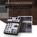 4 Channels Audio Sound Mixer Mixing DJ Bluetooth Console USB Record Sound Card