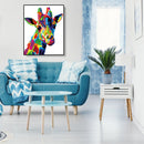 Frameless DIY Hand Painted Color Giraffe Painting By Numbers Picture Wall Decor