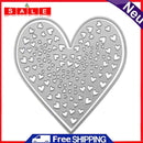 2pcs Love Heart Cutting Die Stencil DIY Scrapbooking Photo Album Cards Handmade