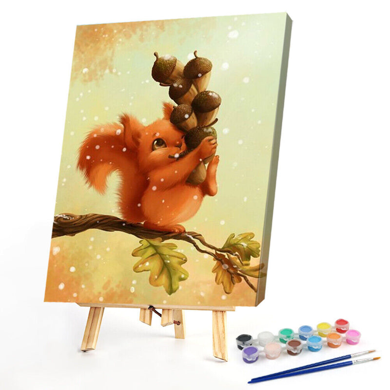 Small animals 40x50cm Oil Paint By Numbers Picture DIY