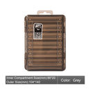 Double-Sided Fishing Lure Transparent Fishing Tackle Box Hook Case (Black) Newly