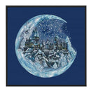 Full Embroidery The Castle 3-Beach 11CT Printed Fabric Cross Stitch Kit Decor