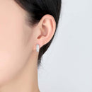 Zircon Ear Buckle Ear Piercing Double Rows Zircon Ear Stud Diamond Earrings