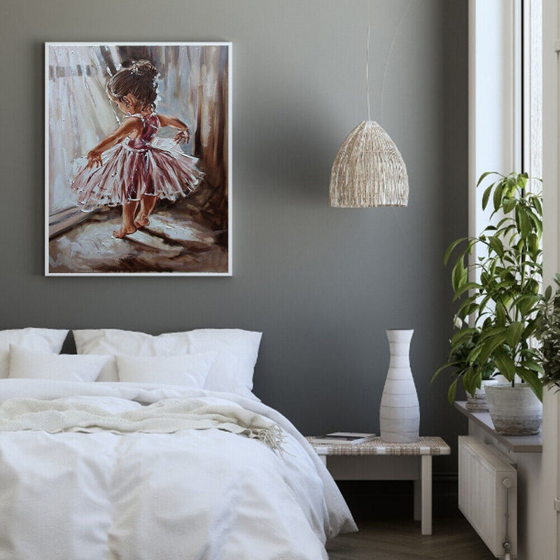 Dancing Girl Oil Paint By Numbers Hand Painted Frameless Painting Home Ornament