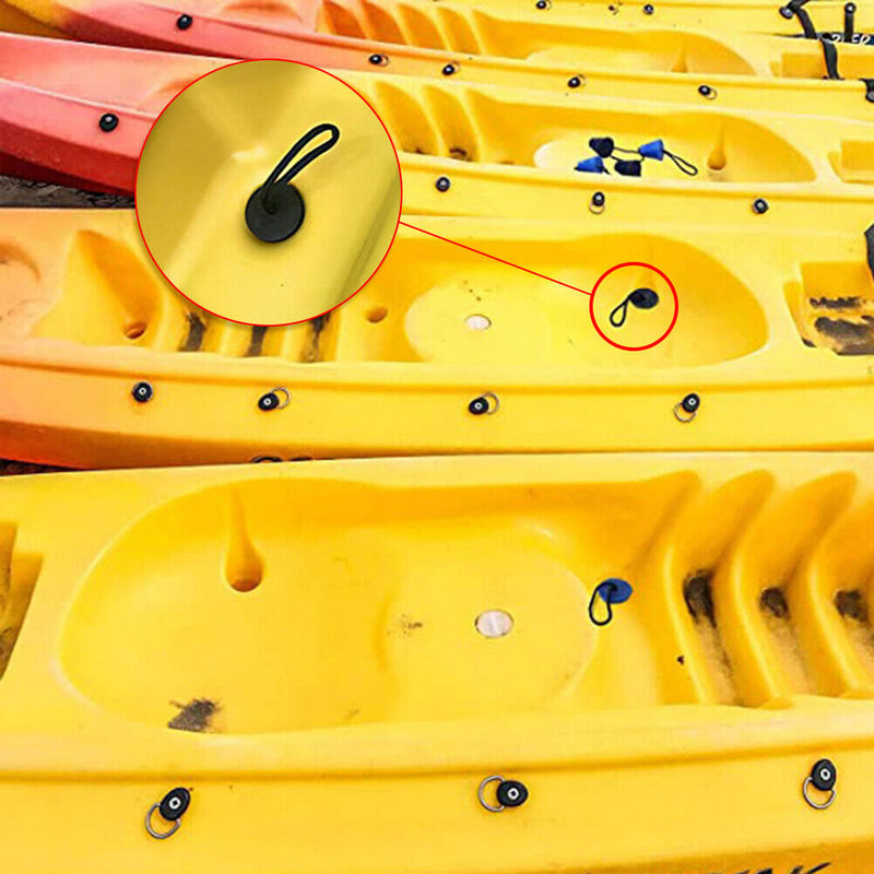 4pcs Kayak Marine Boat Scupper Stopper Bungs Drain Holes Plugs with Cord Ro