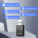 Tenda U9 650Mbps USB Wireless Adapter 2.4GHz/5GHz WiFi Receiver Dual Band Dongle