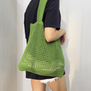 Women Hollow Knitted Shoulder Bag Simple Crochet Tote Designer Shopper Handbags