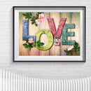 5D DIY Full Drill Diamond Painting LOVE Cross Stitch Craft Kits Home Wall Arts