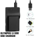 Camera Battery Charger For Olympus LI-50B USB Charger X7C7