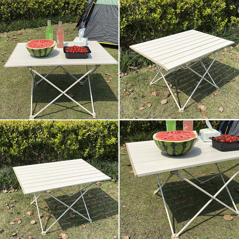 Outdoor Barbecue Picnic Hiking Table Portable Foldable Dinner Desk White Newly