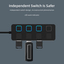 USB 2.0 HUB Multi USB Splitter 4 Ports Expander USB Power Adapter for Laptop PC