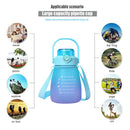 Gradient Water Bottle Portable Sports Leakproof Marker Water Kettle (B) Newly