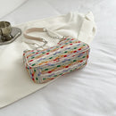Colorful Prints Clutch Bag Women Jacquard Chain Shoulder Underarm Chain Handbag