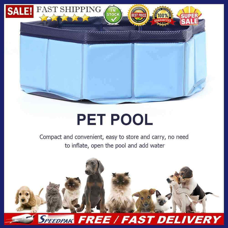 Foldable Bathing Swimming Tub Outdoor Indoor Pet Supplies for Puppy Kitten Ki