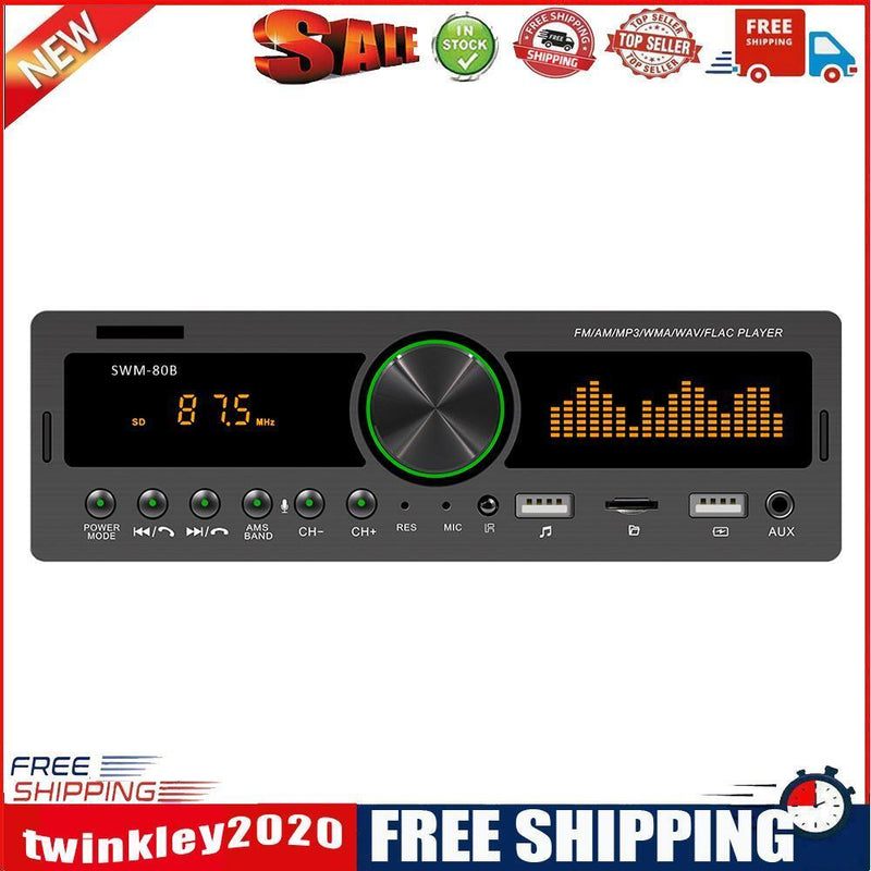 SWM-80B 1 DIN Car Radio Audio Copy Bluetooth-compatible TF USB AUX-Input He