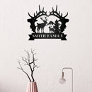 Metal Deer Family Hanging Art Craft Outdoor Garden Decoration Household Sup