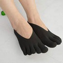 1 Pair Women Casual Invisible Socks, Non-Slip Five Finger Socks (Black) Newly