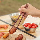 Folding Chopsticks Outdoor Camping Picnic Portable Tableware (Mahogany) Newly