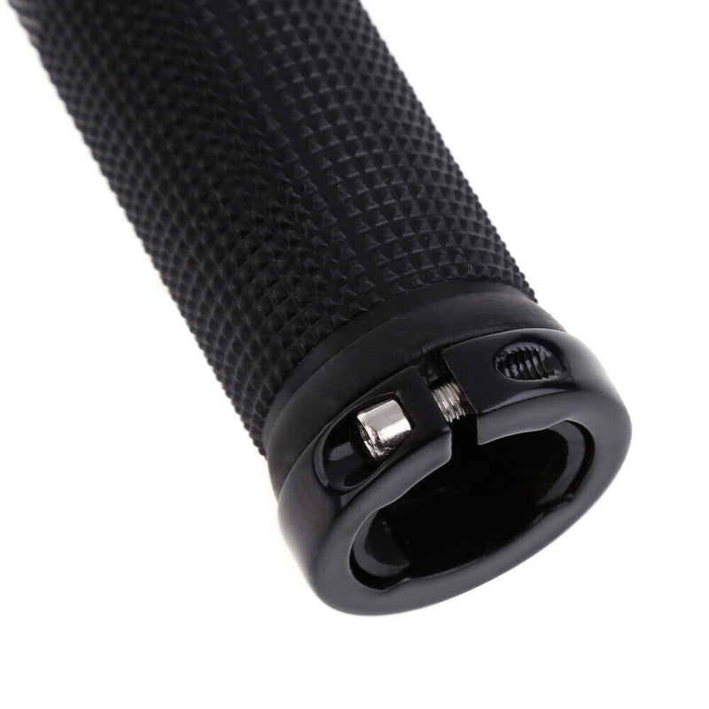Ergonomic Mountain Bike Bicycle Double Lock-on Handlebar Grips Black