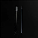 Wedding Transparent Reusable Clean Brush Glass Straws Straight Bent Plastic Box