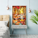 5D Rhinestone Pictures DIY Pumpkin Gnome Full Round Drill Diamond Painting Kit